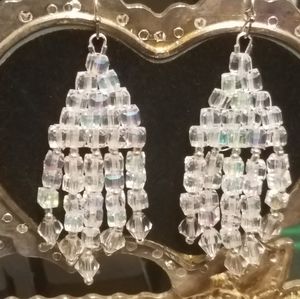 Handmade crystal chandelier earrings